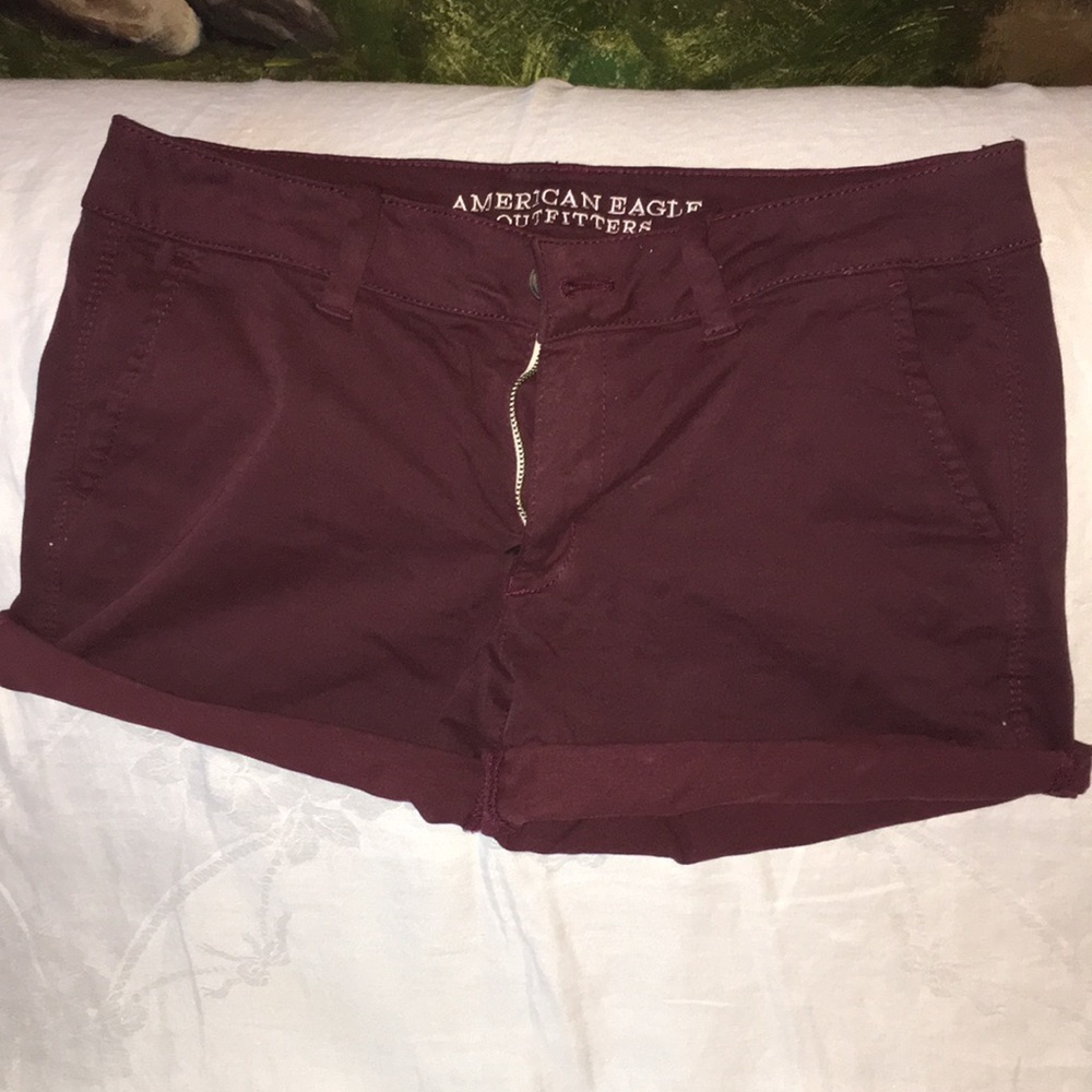 Maroon American Eagle Shorts, size 10